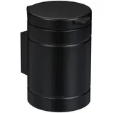 Relaxdays Kosmetikeimer Wandmontage, 3 Liter, Absenkautomatik, Inneneimer, Metall, runder Badezimmer Mülleimer, schwarz