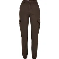 URBAN CLASSICS Ladies High Waist Cargo Pants in braun Größe 32