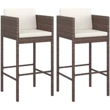 vidaXL Gartenstuhl 52 x 48 x 76 cm braun 2 St.