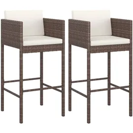 vidaXL Gartenstuhl 52 x 48 x 76 cm braun 2 St.