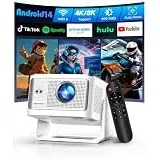 Mini Beamer Projektor 4K/8K Unterstützt, Native 1080P 600 ANSI für Heimkino