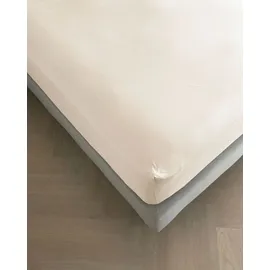 Kayori Spannbettlaken Mako-Satin 180 x 200 cm beige