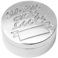 Brillibrum Sammleretui Lockendose erste Locke Erinnerungsbox Silber Haardose Taufe