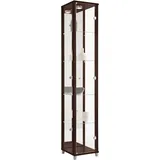 fif möbel Vitrine OPTIMA Standvitrine/Glasvitrine 1x Glastür,perfekt für Sammler,Sammlervitrine braun