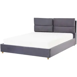 Beliani Doppelbett 160 x 200 cm Grau