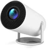 Mini Beamer 4K Unterstützt Android 11,Beamer Handy Outdoor 180°Drehbarer,Mini Projector 5G WiFi 6 BT 5.0, Geeignet für Telefon/PC/HDMI USB,Smart Projector für Handy Phone/TV Stick/Laptop/HDMI
