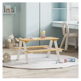 vidaXL Kindertisch IRUN 90 x 79,5 x 50 cm Kiefer massiv weiß