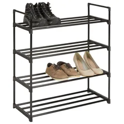 Schuhregal in Schwarz