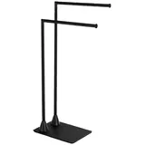 Wenko Hella, portasciugamani autoportante, appendiabiti, acciaio, nero opaco, 43,5x78,5x20cm