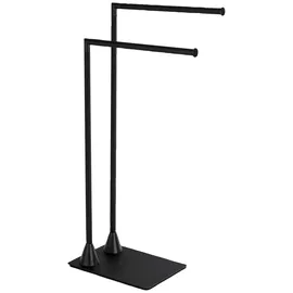 Wenko Hella, portasciugamani autoportante, appendiabiti, acciaio, nero opaco, 43,5x78,5x20cm