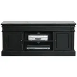 VCM ebuy24 Tv Möbel Breite 137 cm, Höhe 60 cm Antik Schwarz patinert.