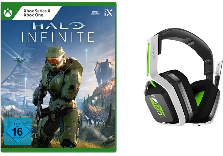 Halo Infinite - [Xbox One, Xbox Series X] + ASTRO Gaming A20 Wireless Headset Gen 2 für Xbox Series X|S/Xbox One/PC/Mac - White/Green