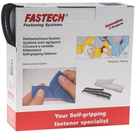 FASTECH® B25-STD999910 Klettband zum Aufnähen Haft- und Flauschteil (L x B) 10 M x 25 mm Schwarz 10 m