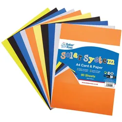 A4 Karte & Papier Weltall (pro Set 80) Bastelbedarf Pappe & Papier