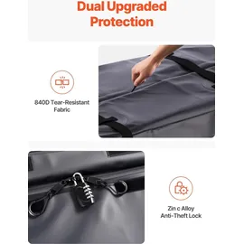 Vevor Gepäckträgertasche für Anhängerkupplung aus wasserdichtes 840D-PVC (0,71 m3), Gepäcktasche zur Aufbewahrung auf der Ladefläche von Lkws mit verstärkten Gurten für PKW SUVs Vans Schwarz