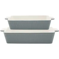 GREENGATE Auflaufform Alice stone grey Rectangular Set, of 2