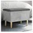 vidaXL Sitzbank mit Stauraum Betongrau 62 x 42 x 46 cm