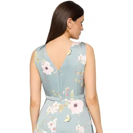 Vera Mont Abendkleid Blumenprint Silber 34