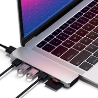 Satechi Aluminium Type-C Pro Hub Adapter für MacBook Pro 2016/2017, silber, USB-C 3.0 (ST-CMBPS)