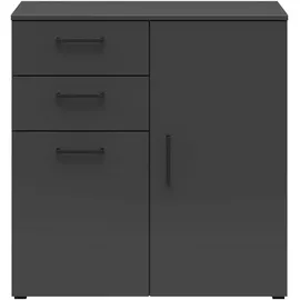 milino Kommode Multi-Stauraum 80 x 83 x 40 cm Anthrazit