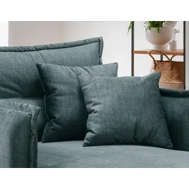 Home Affaire Loveseat HOME AFFAIRE "Lazio", blau (ocean), B:111cm H:101cm T:167cm, 100% Polyester, Sessel, moderner Sessel mit einer bequemen Polsterung, 2 Stk. Zierkissen