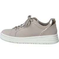 Marco Tozzi Damen Plateau Sneaker mit Schnürsenkeln Bequem, Beige (Dune Comb), 40 EU