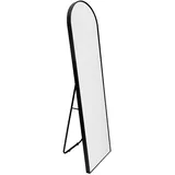 Fragix Standspiegel, Schwarz, Metall, 40x150x4 cm, Spiegel, Standspiegel