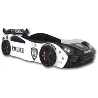 Aileenstore Autobett "Police" + Sportsitze Spielbett für Kinder 90x200 inkl. Lattenrost