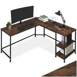 Tectake Schreibtisch Hamilton Dunkelbraun