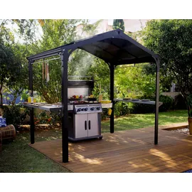 CANOPIA Aluminium Grillpavillon Austin BBQ 2400 2,4 x 1,8 x 2,5 m anthrazit