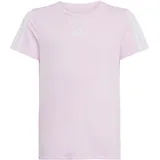 adidas Training Essentials 3-Streifen T-Shirt clear pink/white 13-14 Years