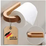 DEKAZIA Toilettenpapierhalter, Holz, ohne Bohren, Nachhaltiges Eichenholz, Made in Germany