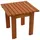 FRG Beistelltisch 45x45 cm Holz Eukalyptus Gartentisch Couchtisch Kaffeetisch Tisch