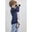 Rollkragenpullover Blau 116
