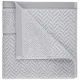 herzbach home Duschtuch 70 x 140 cm silbergrau/weiß