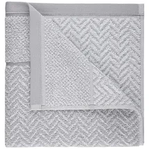 herzbach home Duschtuch 70 x 140 cm silbergrau/weiß