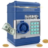 YUNYODA Elektronische Sparbüchse für Kinder, Digitale Sparschweinbox mit Passwort Große elektrische Geldautomat Geldautomat Bankautomat, automatische Geldmünzsparkassen für Kinder Geschenke