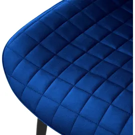 ML-Design Esszimmerstuhl Samt dunkelblau 4er Set