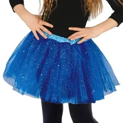 Glitzer Tutu für Kinder 30cm blau