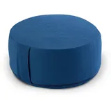 Amagohome Yogakissen Yogakissen Bodenkissen rund H 14xø31 cm mit Buchweizenschalen Meditati blau