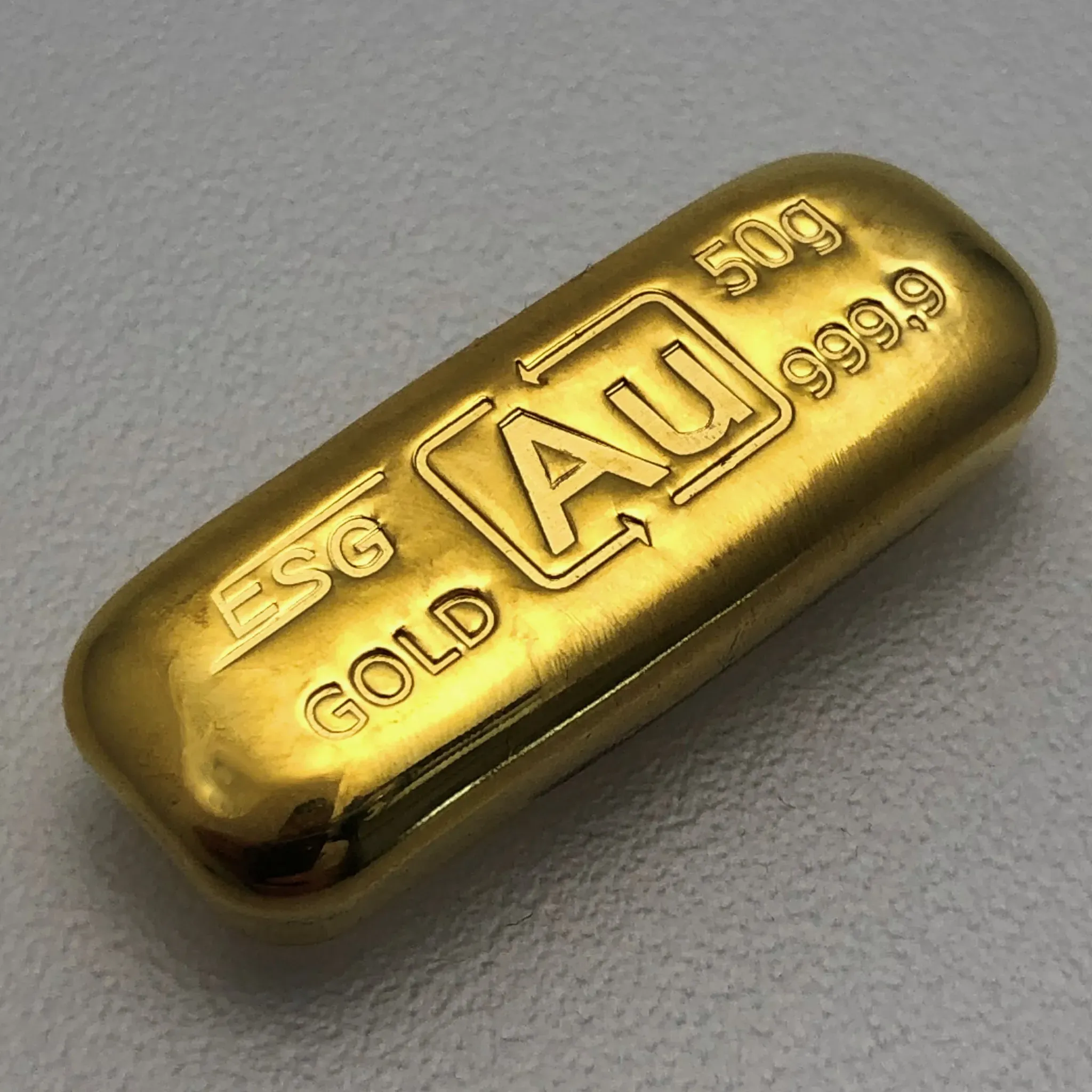 Goldbarren 50g Au-Gussbarren, Feingold