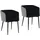 Hti-Living Esszimmerstuhl Destin Samt schwarz 2er Set