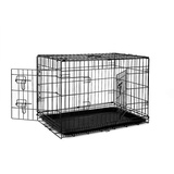 lionto Hundetransportkäfig Hundetransportbox Tiertransportbox Hundebox, (L) 76x49x56 cm schwarz