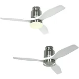 CasaFan Aerodynamix Eco BN-WE 112 cm Deckenventilator chrom/weiß