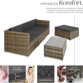 Tectake Florenz Rattan Lounge Variante 2 natur