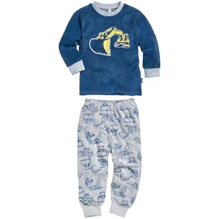 Playshoes Schlafanzug Zweiteilig Pyjamaset, Bagger, 140