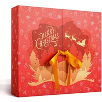 GWHOLE 24 Adventskalender zum Befüllen Boxen Weihnachten Schachteln Geschenkbox Weihnachtskalender Aufbewahrungsbox für Weihnachtliche Dekoration