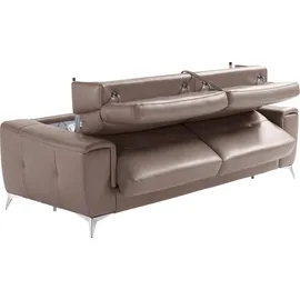 Egoitaliano Schlafcouch Leder 3-1 Garnitur Beige