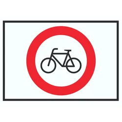 Radfahren verboten Symbol Schild A1 (594x841mm)