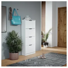 Vicco Luca 59 x 137 x 22 cm mit 4 Klappschubladen weiß / weiß